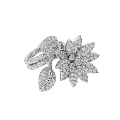 Van Cleef &amp; Arpels Lotus diamonds and gold ring