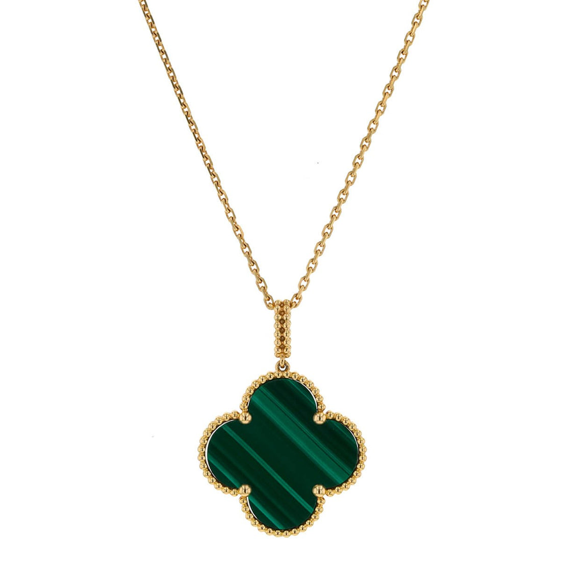 Van Cleef &amp; Arpels Magic Alhambra malachite and gold necklace
