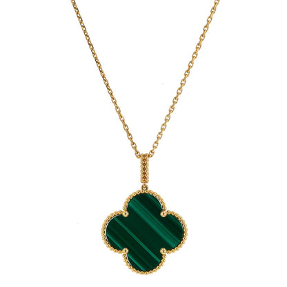 Van Cleef &amp; Arpels Magic Alhambra malachite and gold necklace