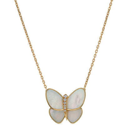 Van Cleef &amp; Arpels mother-of-pearl, diamonds and gold necklace