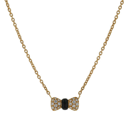 Van Cleef &amp; Arpels onyx, diamonds and gold necklace