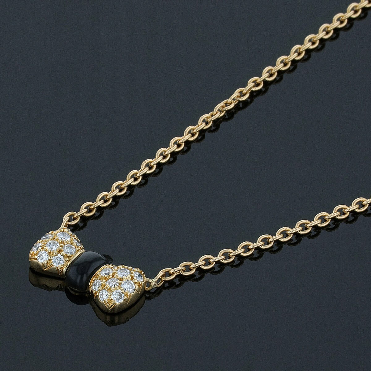 Van Cleef &amp; Arpels onyx, diamonds and gold necklace