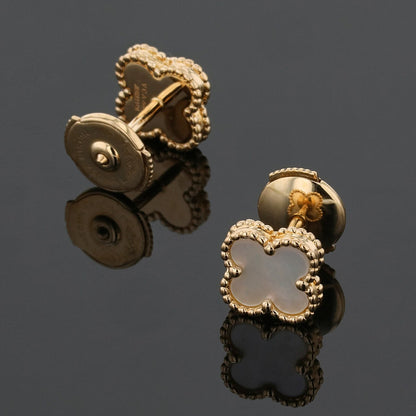 Van Cleef &amp; Arpels Sweet Alhambra mother-of-pearl and gold earrings