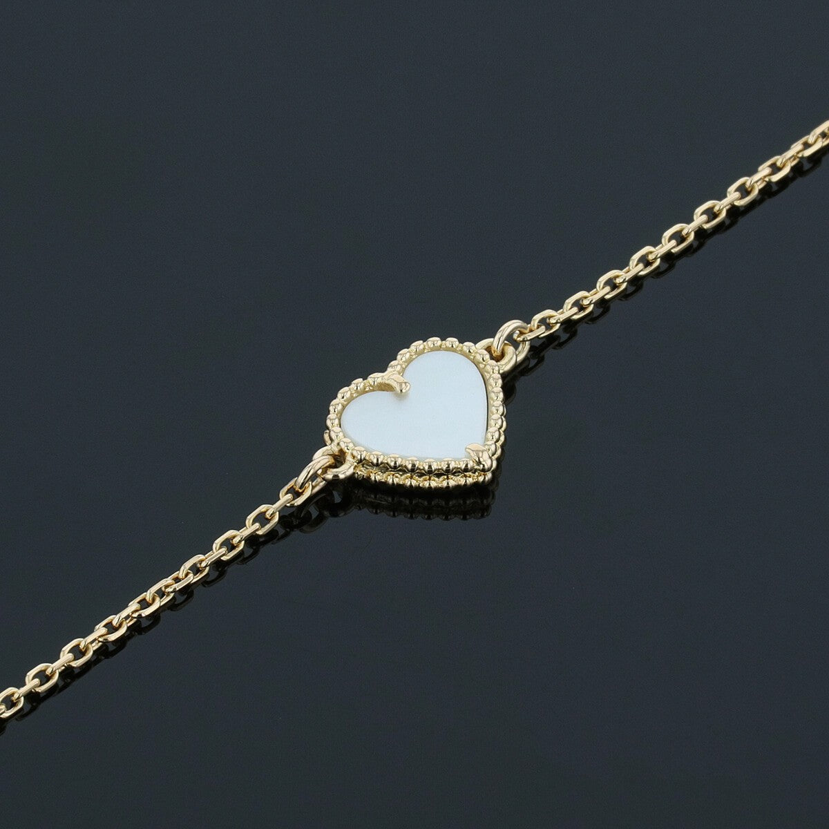 Van Cleef &amp; Arpels Sweet Hearts mother of pearl and gold bracelet