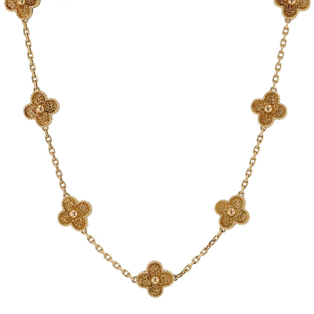 Van Cleef &amp; Arpels Vintage Alhambra gold necklace