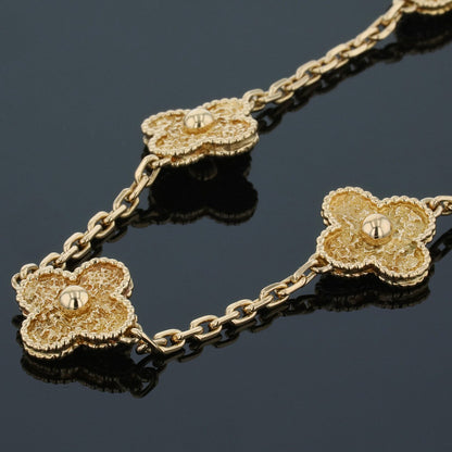 Van Cleef &amp; Arpels Vintage Alhambra gold necklace