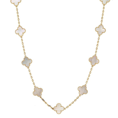 Van Cleef &amp; Arpels Vintage Alhambra mother of pearl and gold necklace