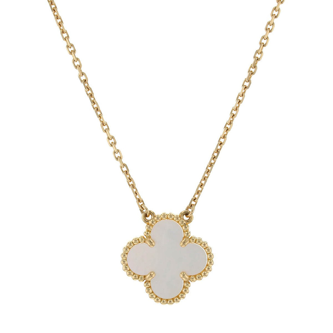 Van Cleef & Arpels Vintage Alhambra mother-of-pearl and gold necklace