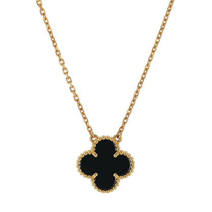 Van Cleef &amp; Arpels Vintage Alhambra onyx and gold necklace