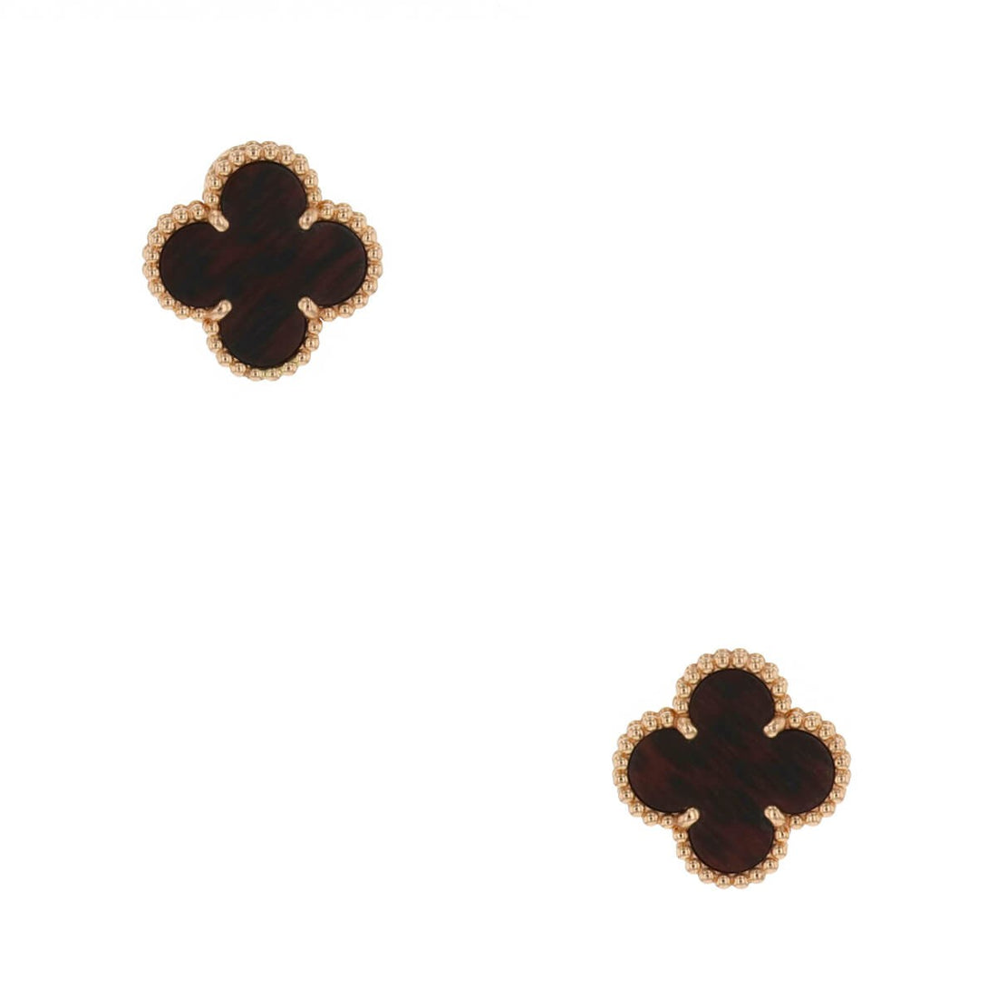 Van Cleef & Arpels wood and gold earrings