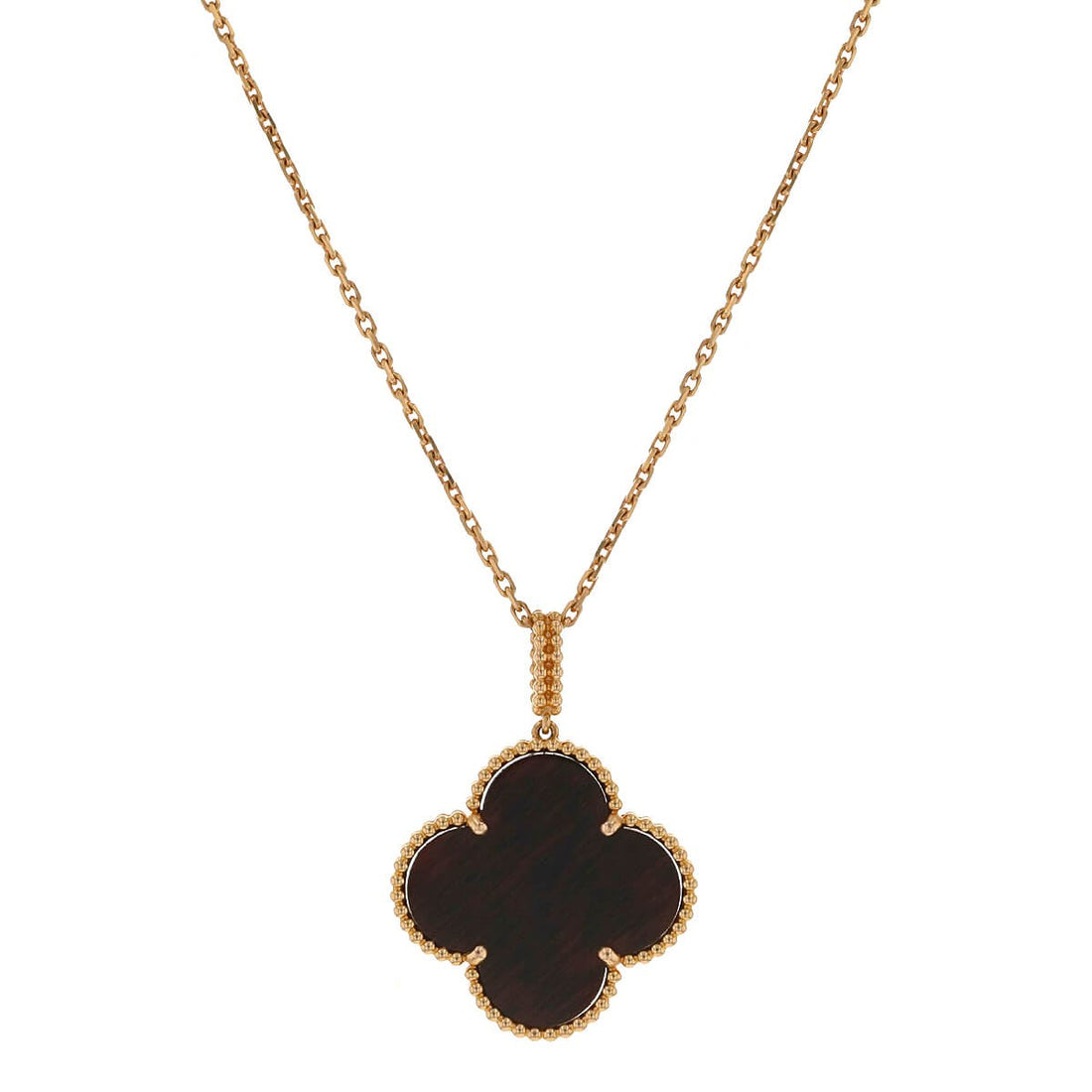 Van Cleef &amp; Arpels wood and gold necklace