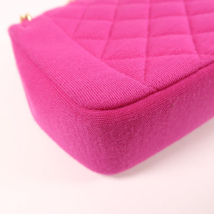 Chanel Pink Cotton/cowhide Leather Shoulder Bag Golden Shoulder Bag Powder Red Shoulder Bag Cotton Calfskin (cowhide)