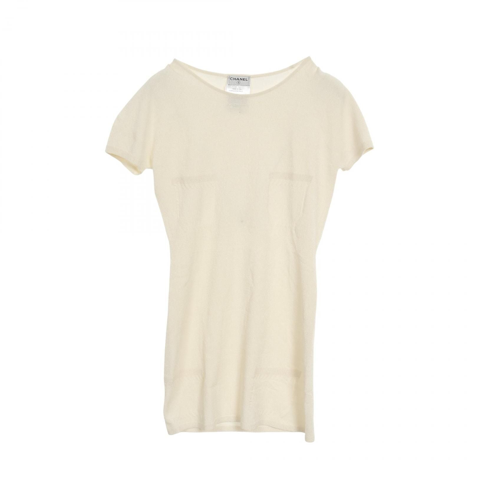 Chanel White Coco Mark Knit Rayon P 21350v 01291