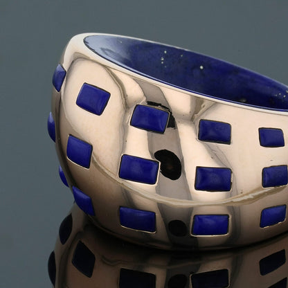 Vhernier Pirouette lapis lazuli and gold ring