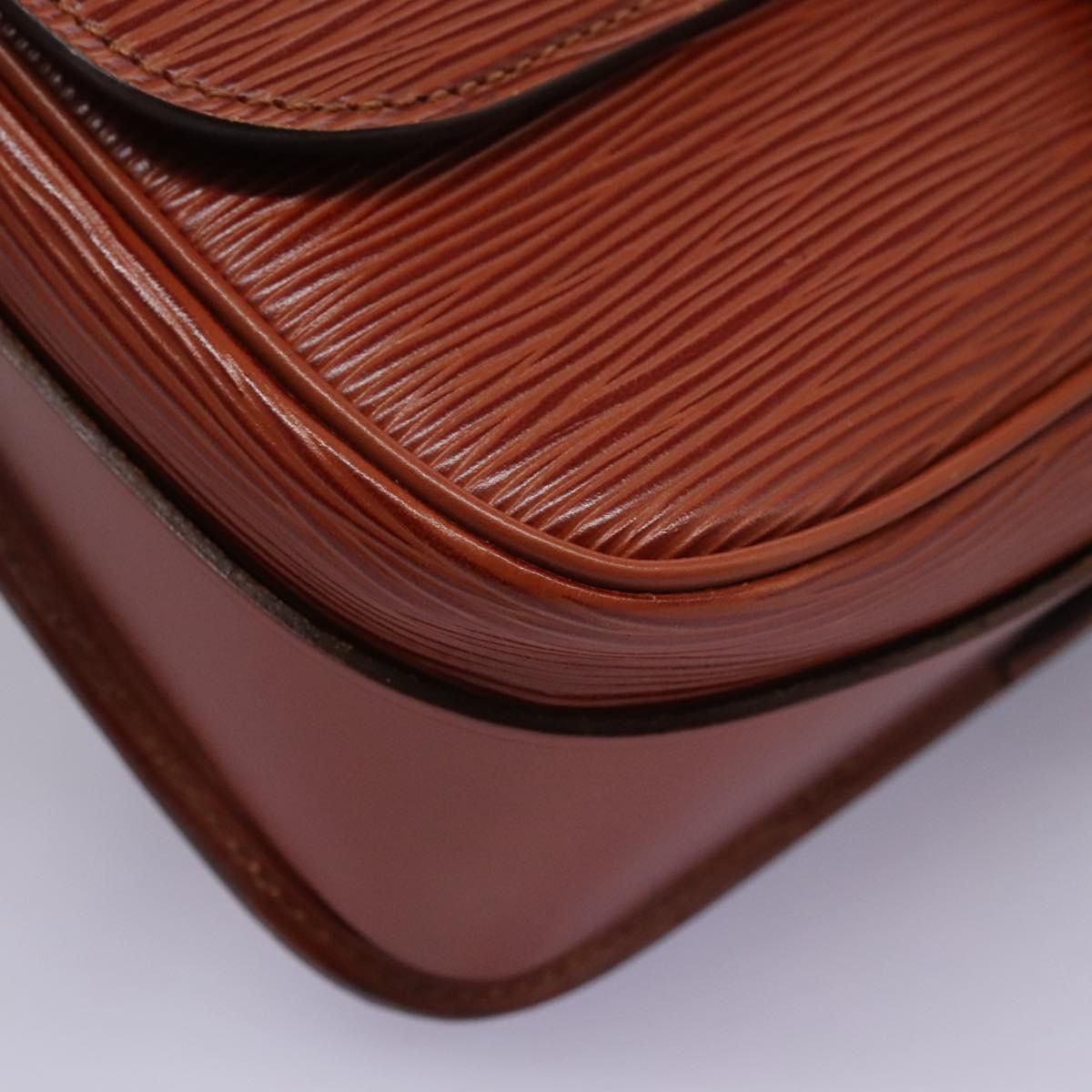 Louis Vuitton Epi Cartouchiere Mm Shoulder Bag Brown M 52243 Lv Auth