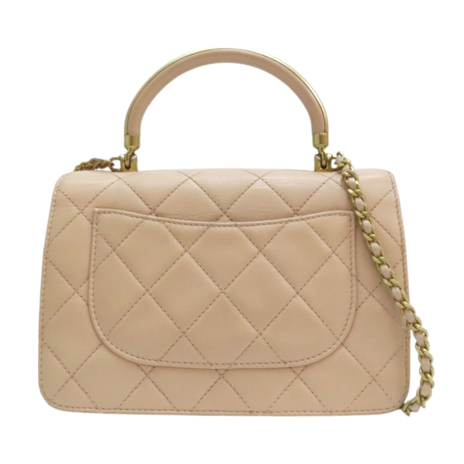 Chanel Matelasse Shoulder Handbag Calfskin Pink (no Card)
