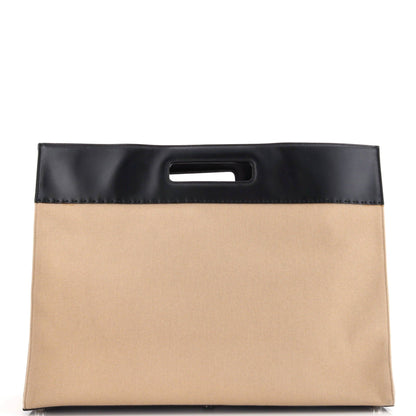 Fendi Cut Out Handle Shopper Tote Canvas Large