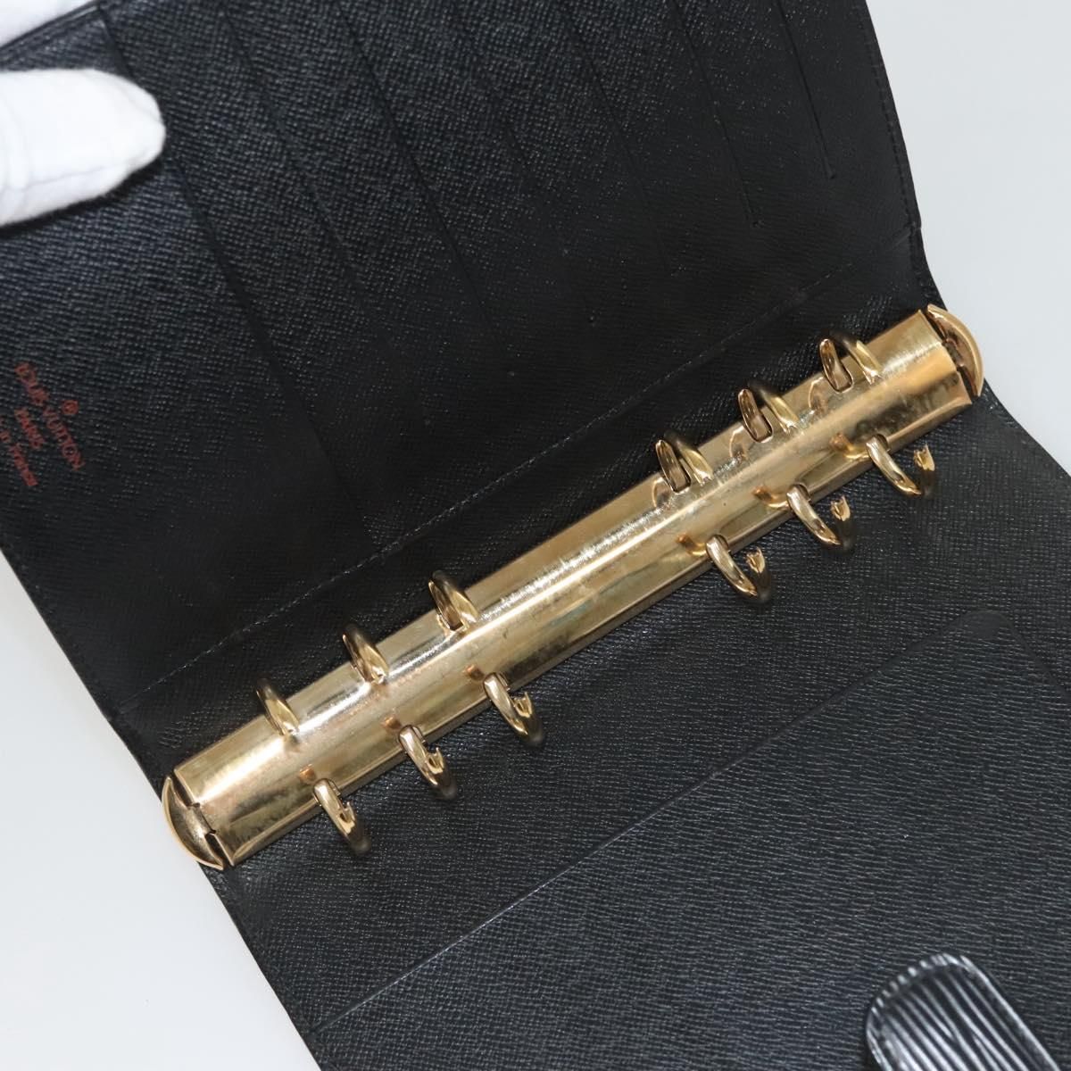 Louis Vuitton Epi Agenda Mm Day Planner Cover Black R 20042 Lv Auth