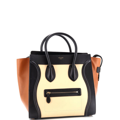 Celine Tricolor Luggage Bag Leather Mini