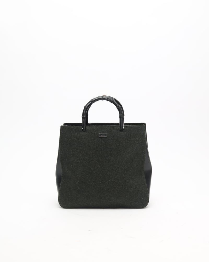 Gucci Bamboo Wool Tote Bag