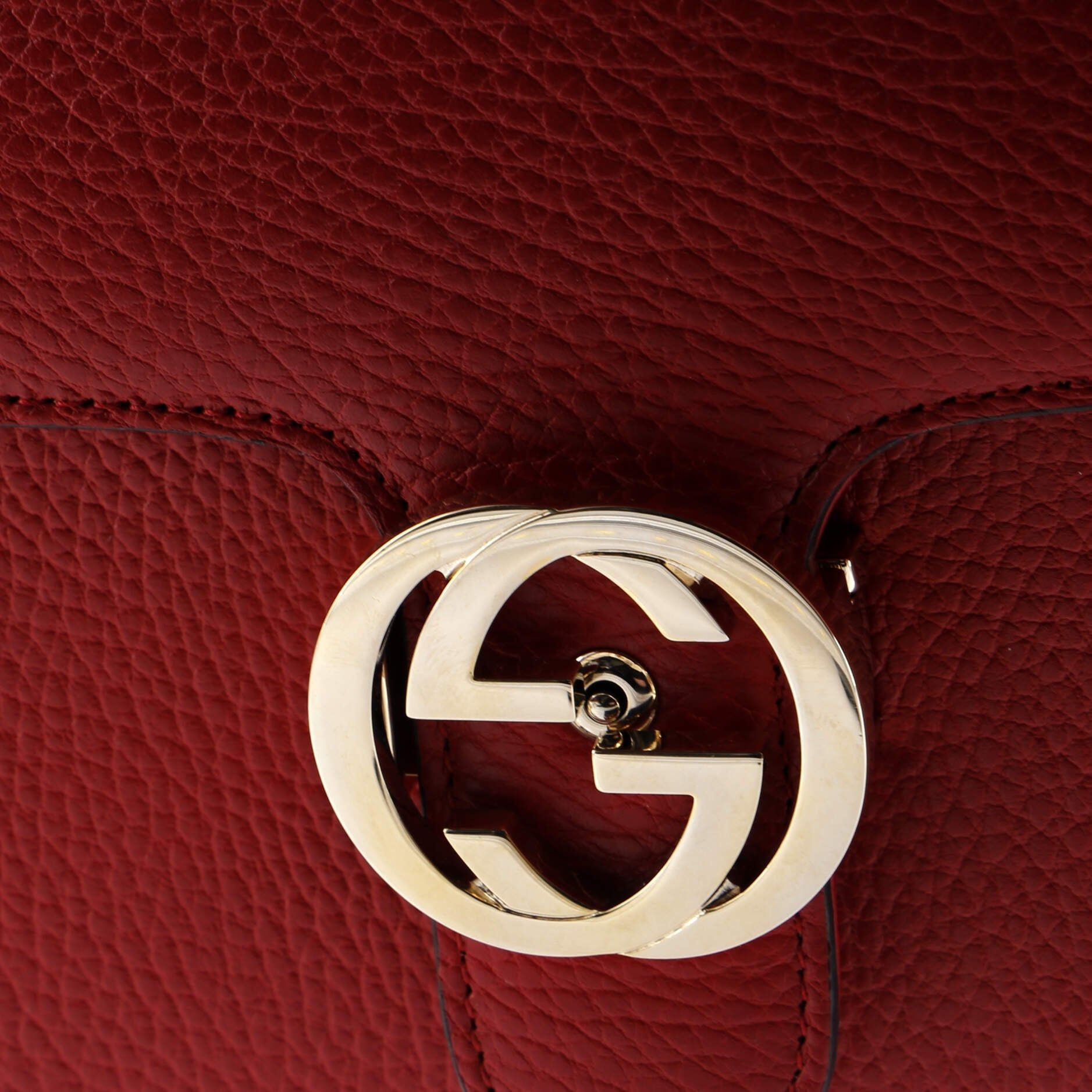 Gucci Interlocking Shoulder Bag Leather Small