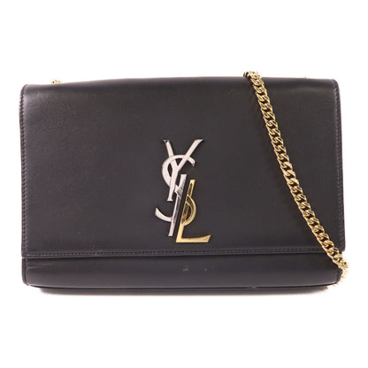 Saint Laurent Cowhide Leather Shoulder Bag Black Calfskin (cowhide) 470428
