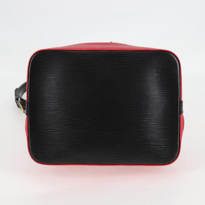 Louis Vuitton Epi Petit Noe Shoulder Bag Bicolor Black Red M 44017 Auth
