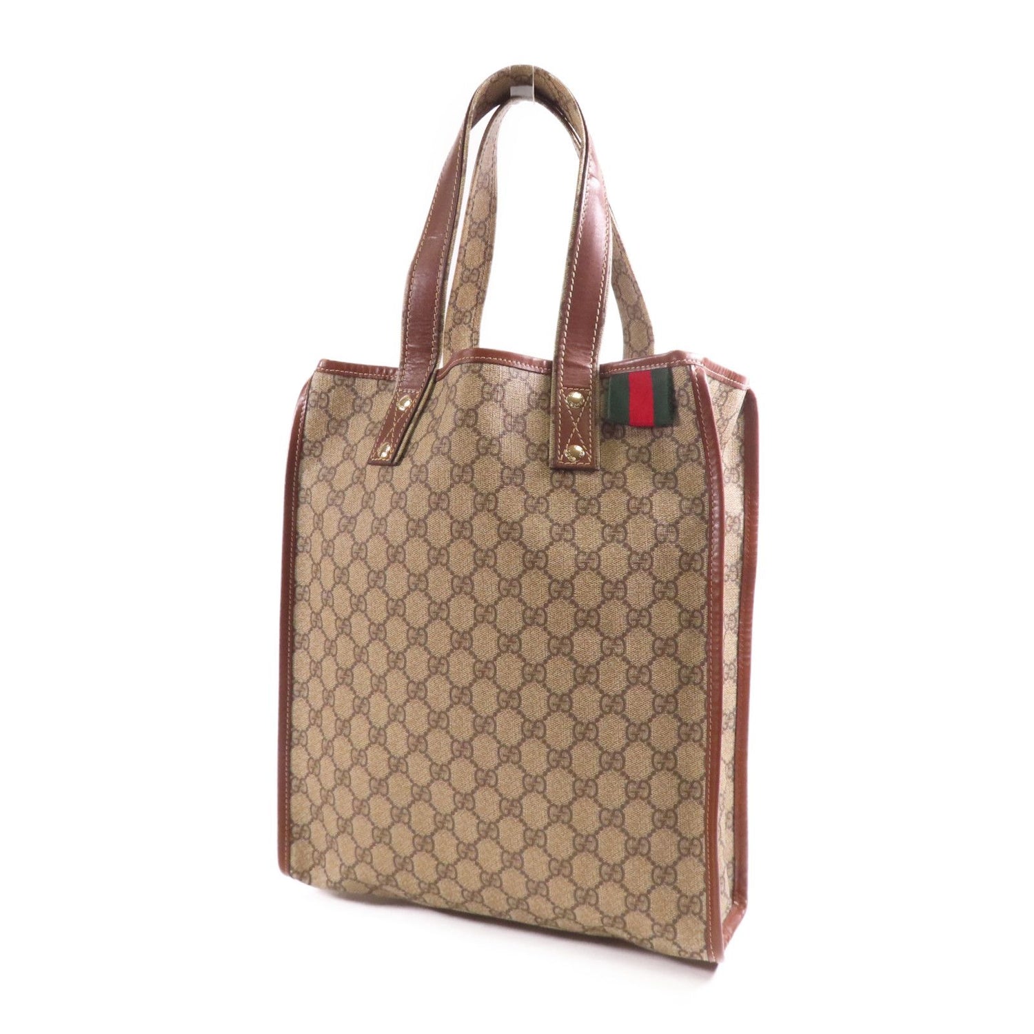 Gucci GG Plus Monogram Small Signature Web Loop Vertical Tote