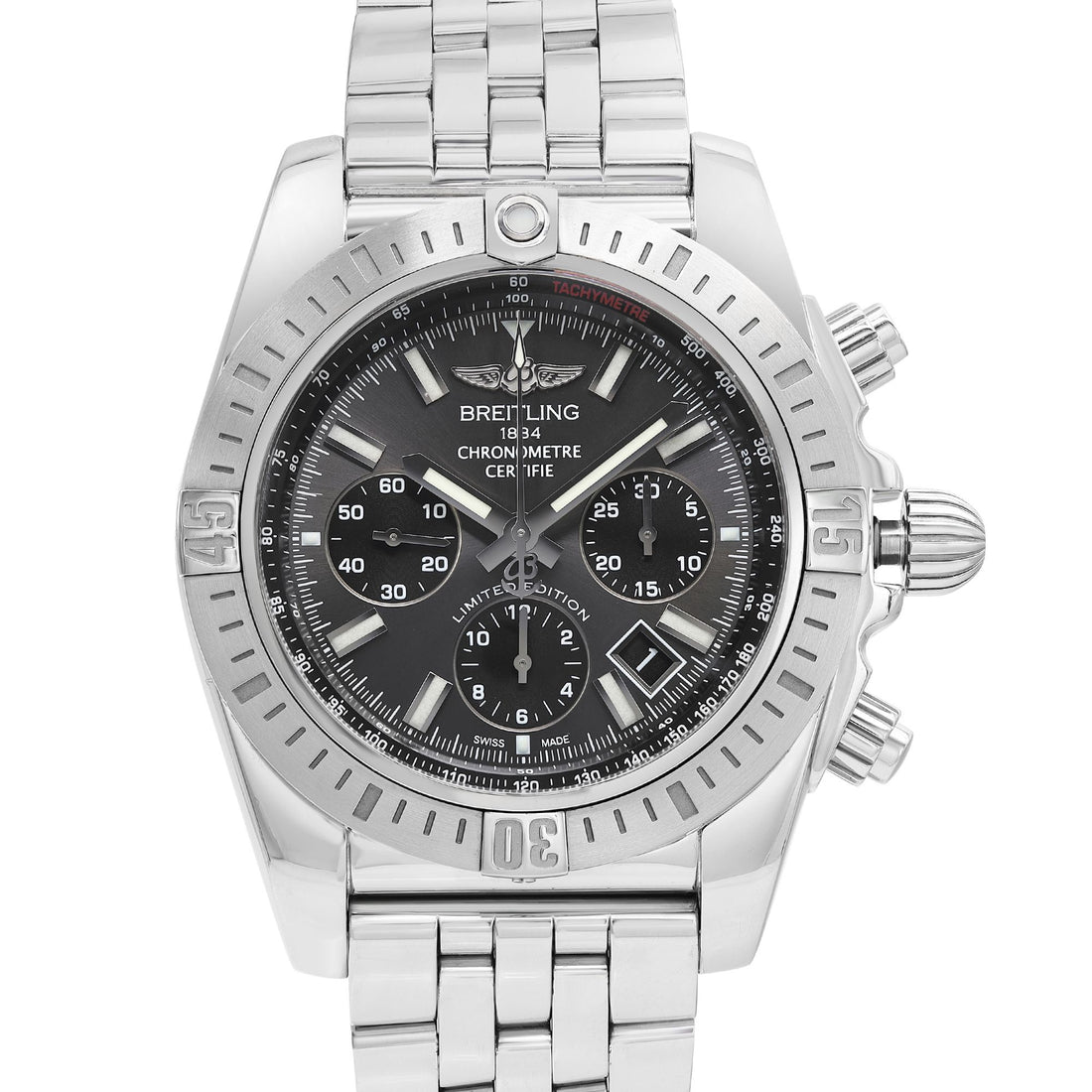 Breitling Chronomat 44 Japan Limited Edition Gray Dial Watch AB01151A/F577-388A