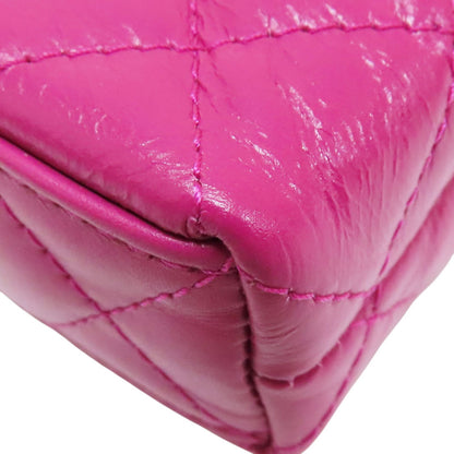 Chanel Matelasse Shoulder Handbag Calfskin Pink Gold Metal