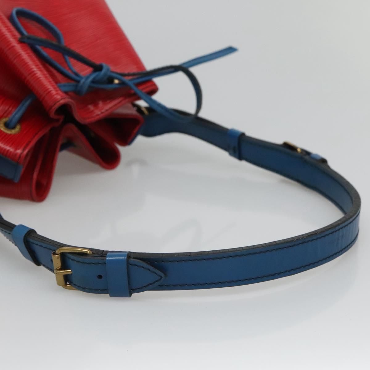 Louis Vuitton Epi Noe Shoulder Bag Bicolor Red Blue M 44084 Lv Auth