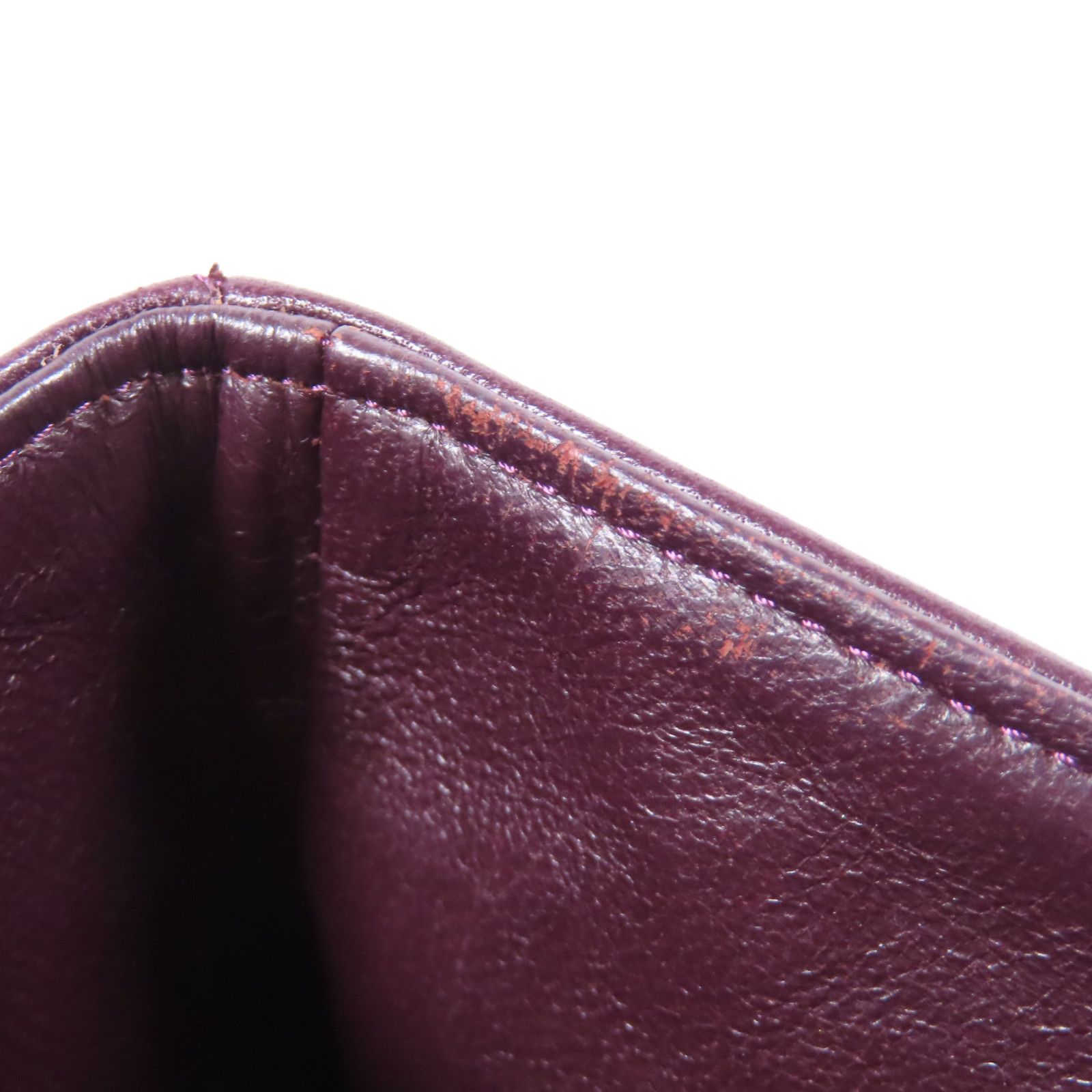 Chanel Purple Sheepskin Leather Classic 25 Silver Shoulder Bag Lambskin (sheep Leather) A 01112