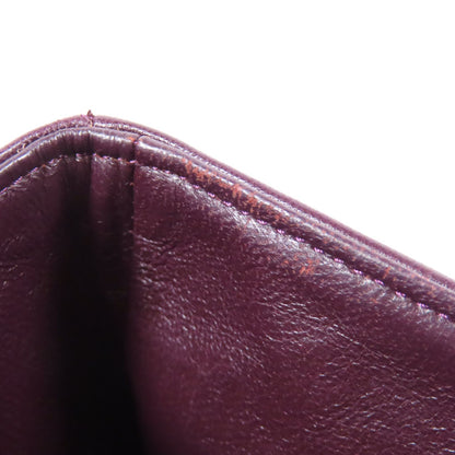 Chanel Purple Sheepskin Leather Classic 25 Silver Shoulder Bag Lambskin (sheep Leather) A 01112