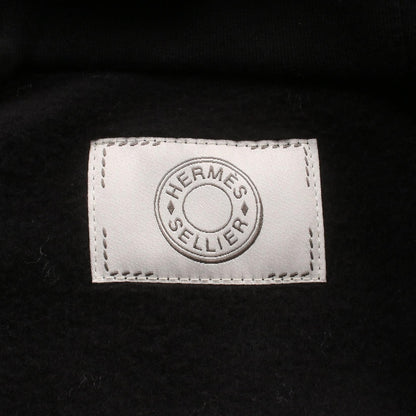 Hermes Serie Button Hoodie Black Cotton