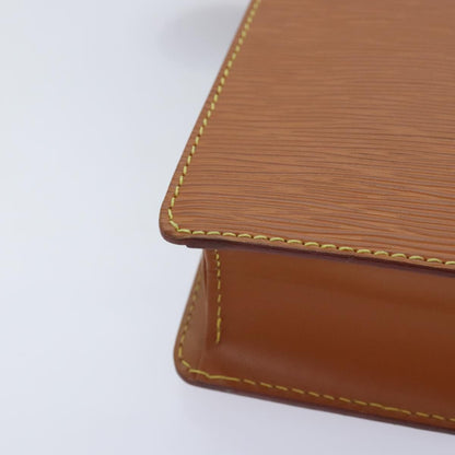 Louis Vuitton Epi Pochette Homme Clutch Bag Brown Zipangu Gold M 52528 Auth