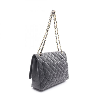 Chanel Black Big Matelasse 34 Shoulder Bag Calfskin (cowhide)