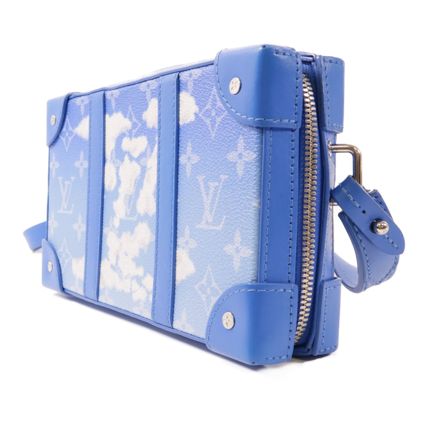 Louis Vuitton Monogram Clouds Soft Trunk Wallet Blue White Blue/white Shoulder Bag M 45432