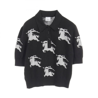 Burberry Ekd Knit Polo Shirt Black White Cotton 8070330
