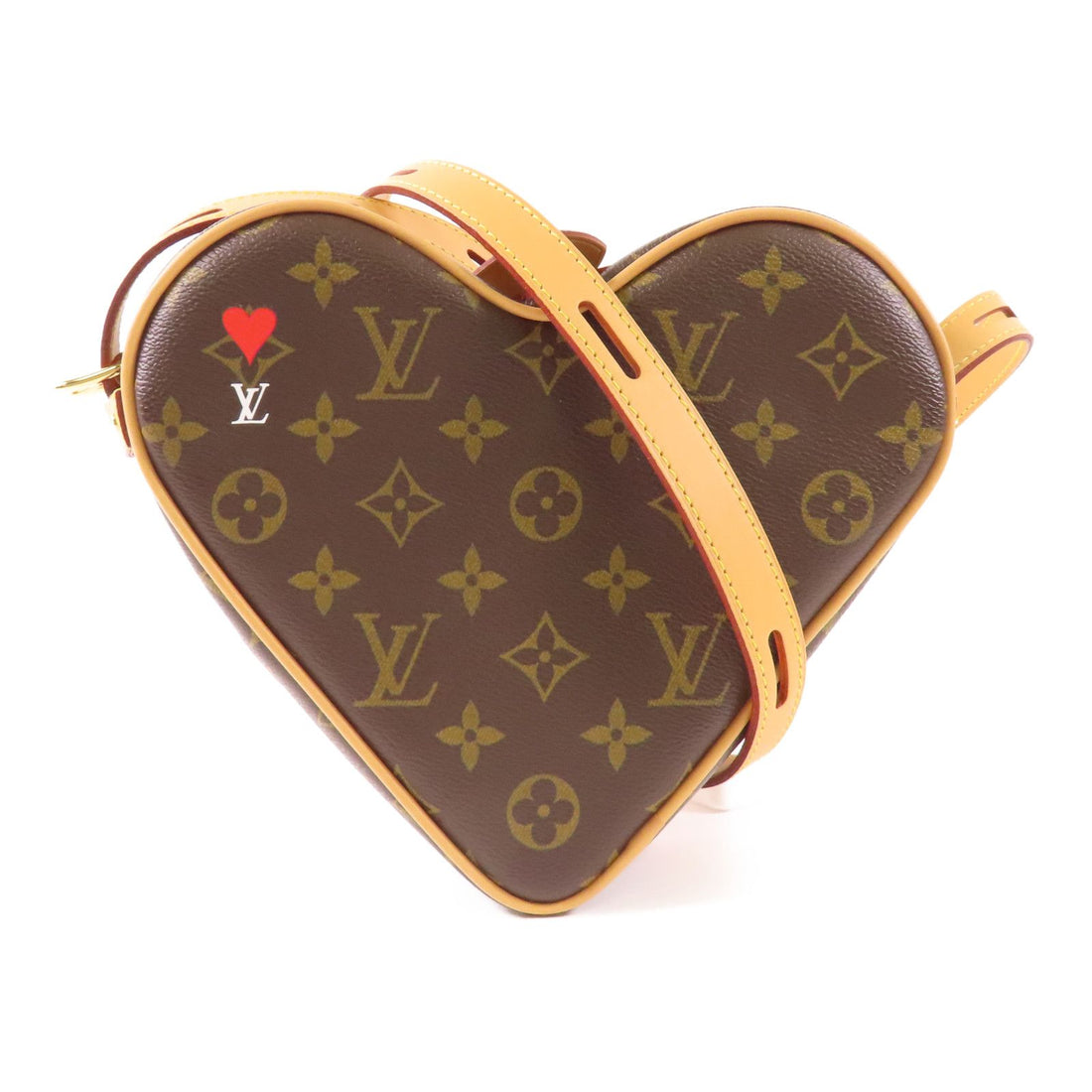 Louis Vuitton Monogram Game On Coeur Gold Chest Bag Brown Shoulder Bag M 57456
