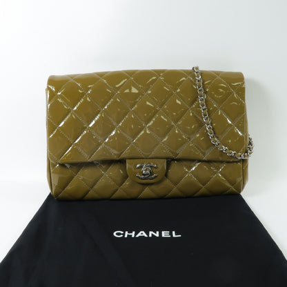 Chanel Other Lacquered Leather Shoulder Bag Silver Shoulder Bag Patent Leather