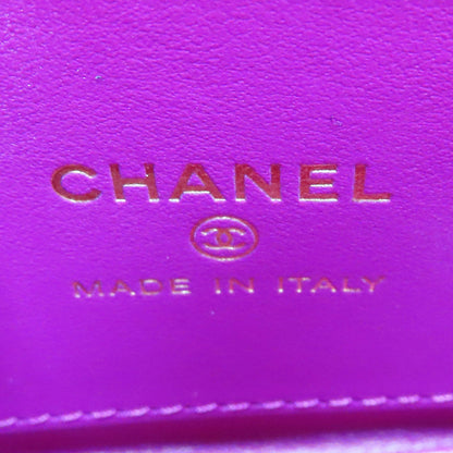 Chanel Matelasse Shoulder Handbag Calfskin Pink Gold Metal