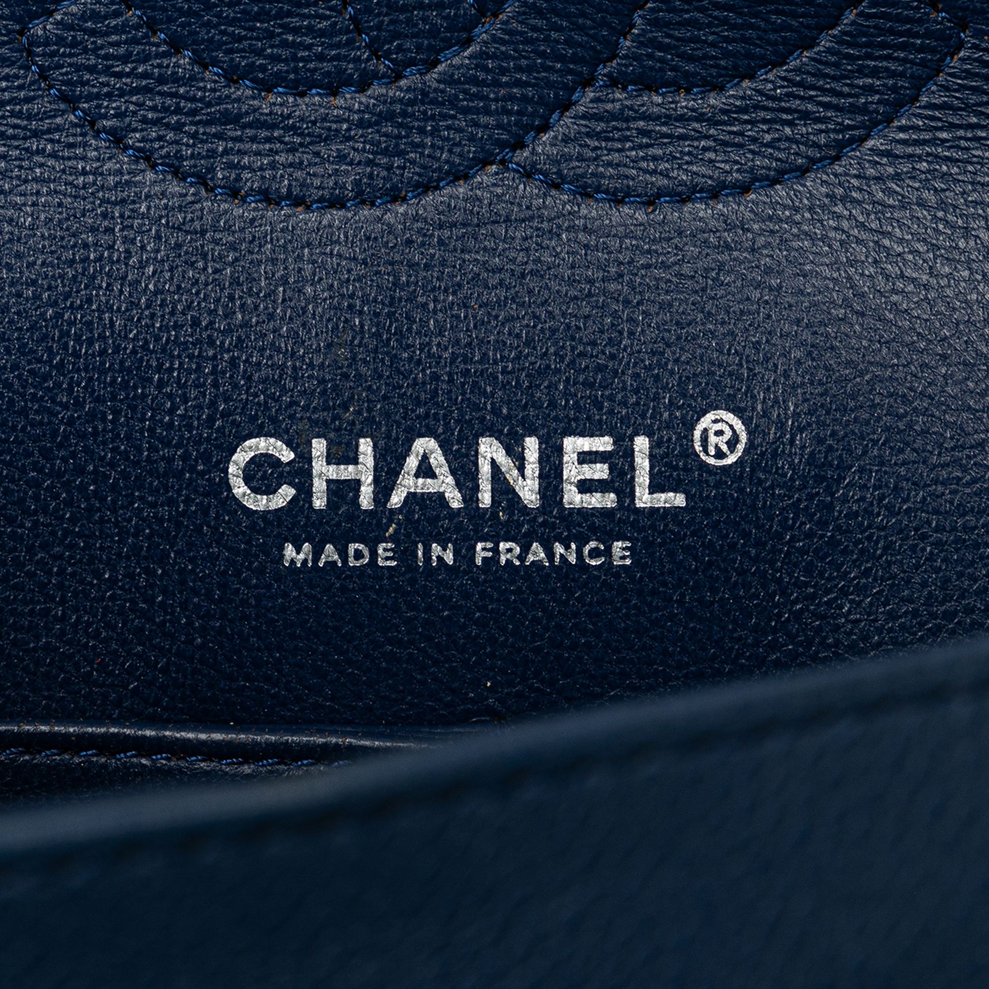 Chanel Medium Classic Caviar Double Flap Blue