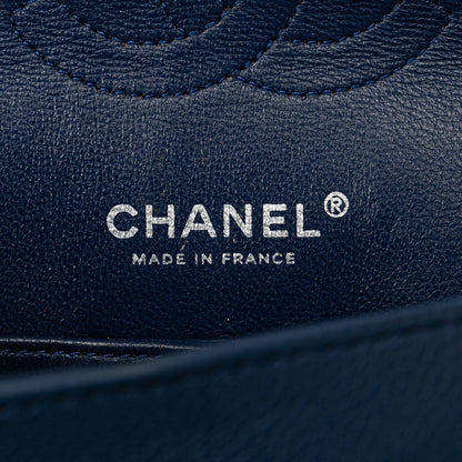 Chanel Medium Classic Caviar Double Flap Blue