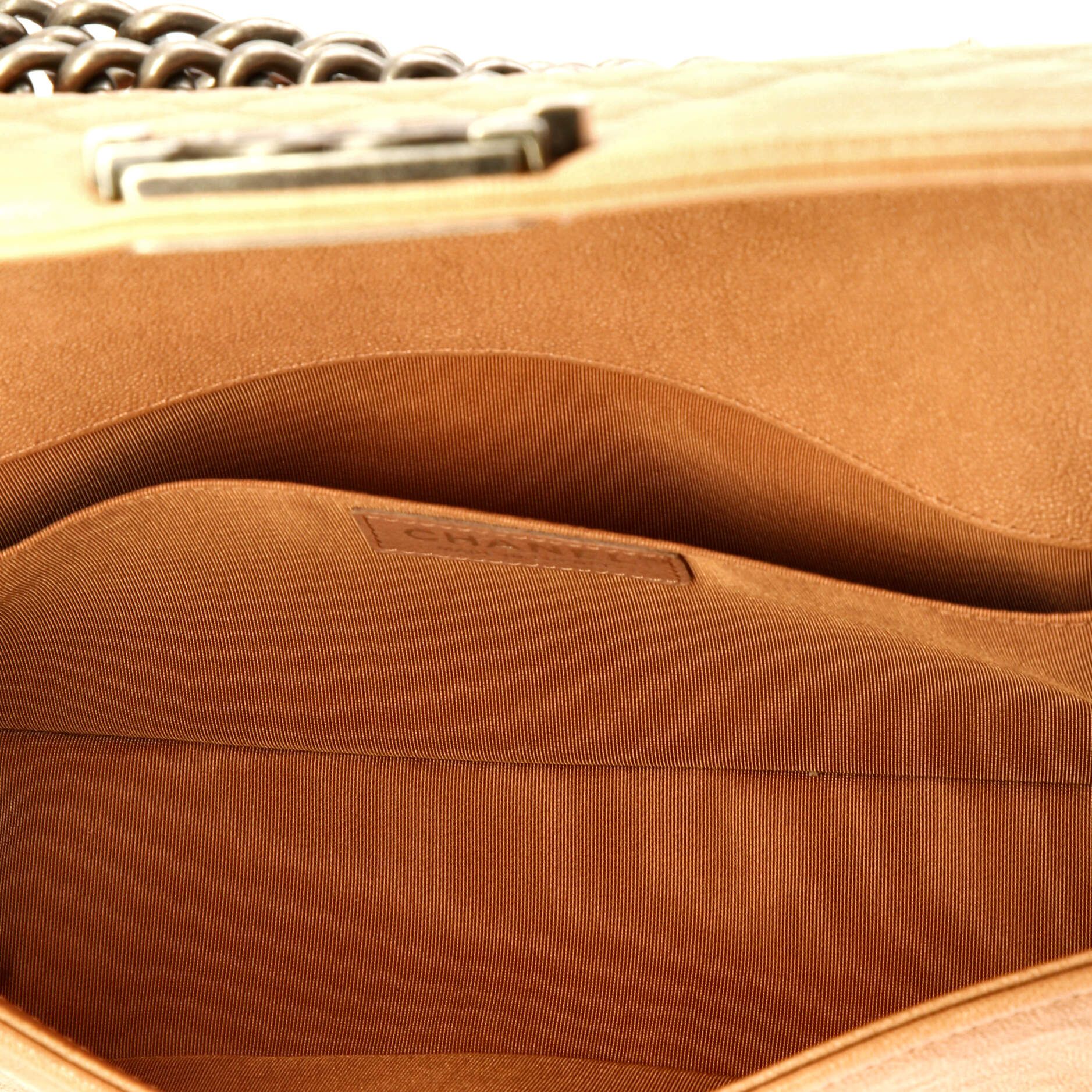 Chanel Boy Flap Bag Quilted Caviar Old Medium