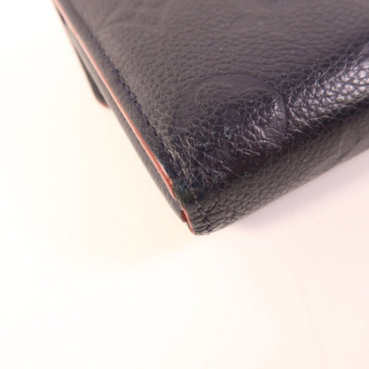 Louis Vuitton Empreinte Sarah Long Wallet Navy Blue Bifoldpurse M 61182
