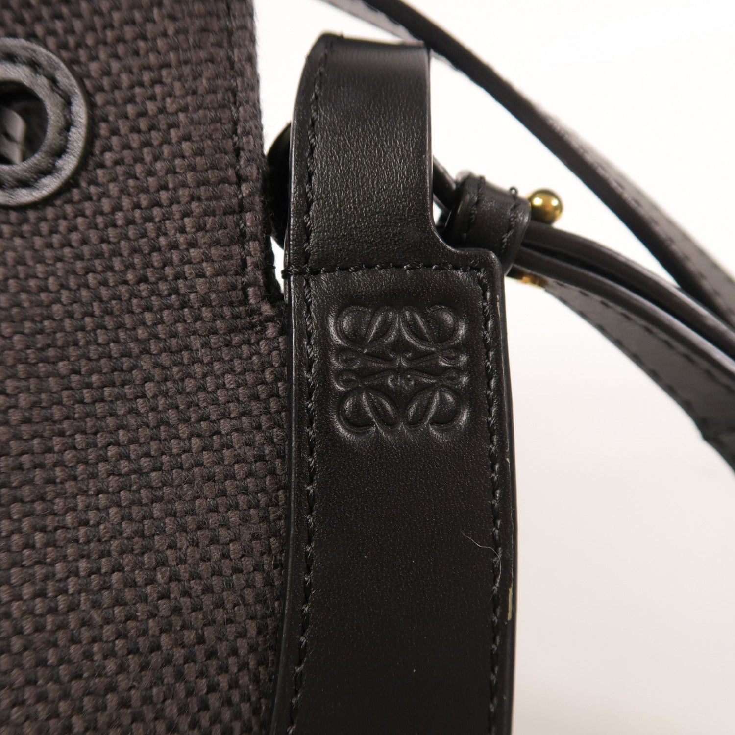 Loewe Canvas Shoulder Bag Black Canvas