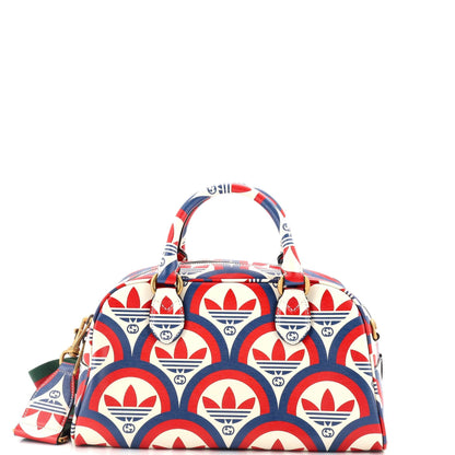 Gucci X Adidas Duffle Bag Printed Leather Mini