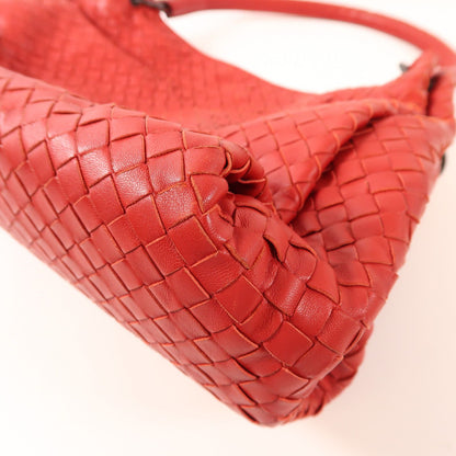 Bottega Veneta Sheepskin Leather Shoulder Bag Red Lambskin (sheep Leather)