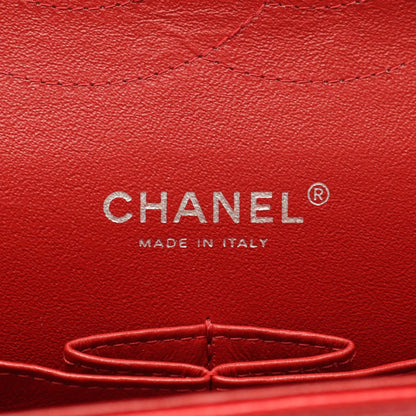 Chanel Red Deca Matelasse 30 Classic Large W Flap Shoulder Bag Calfskin (cowhide) A 58600
