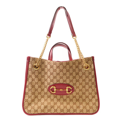Gucci Medium Horsebit 1955 Chain Tote, GG Canvas